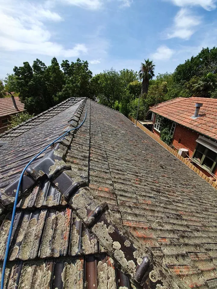 Full roof restoration — before