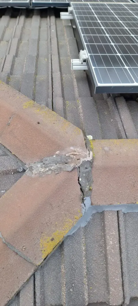 Ridge cap re-pointing with flexible compound in Melbourne