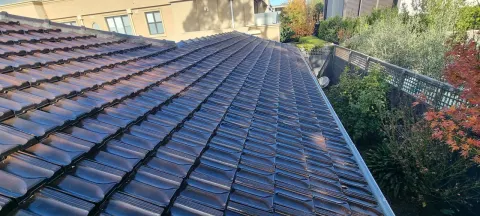 Charcoal tile roof restoration completed in Melbourne