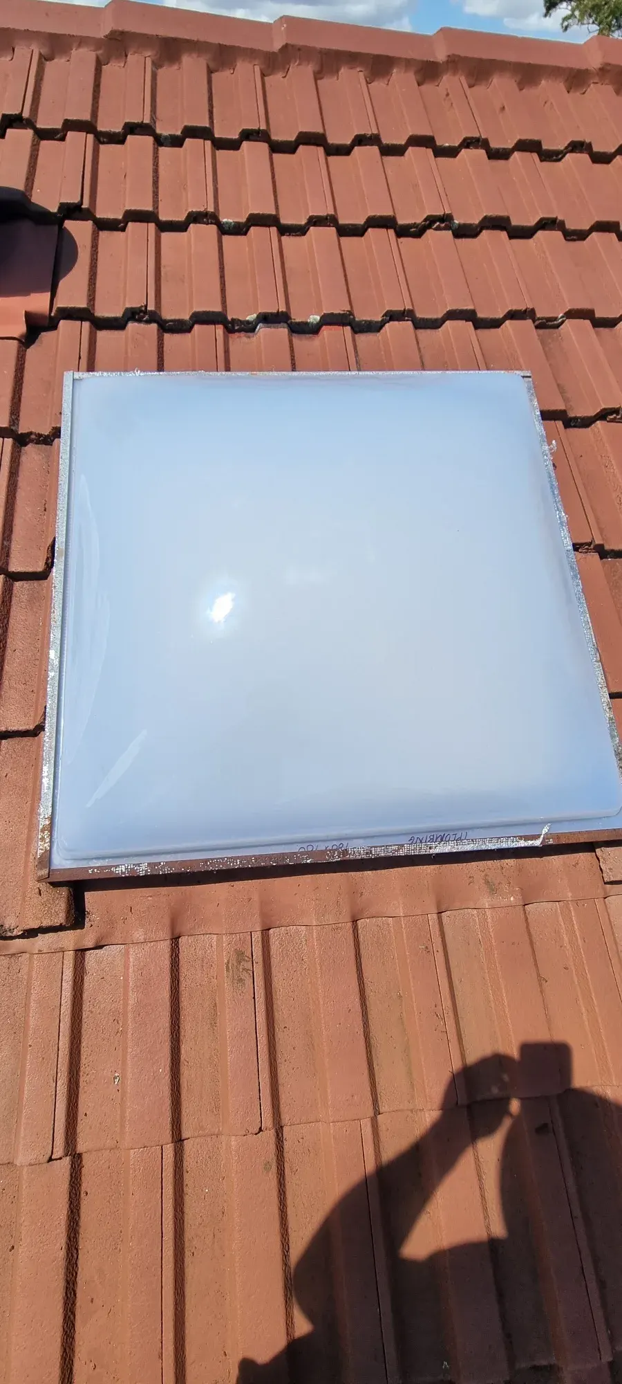 Clouded skylight dome — replaced — after